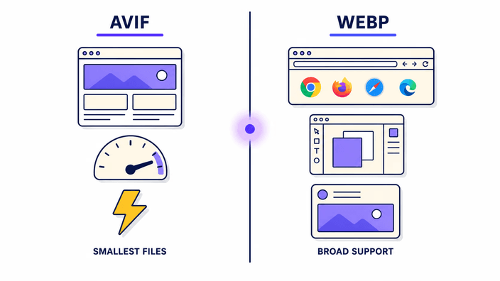 Quando usar AVIF ou WebP