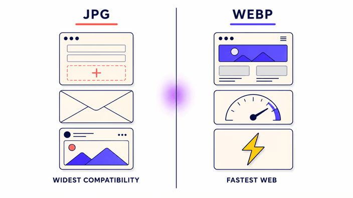 Quando o WebP vence o JPG e quando não