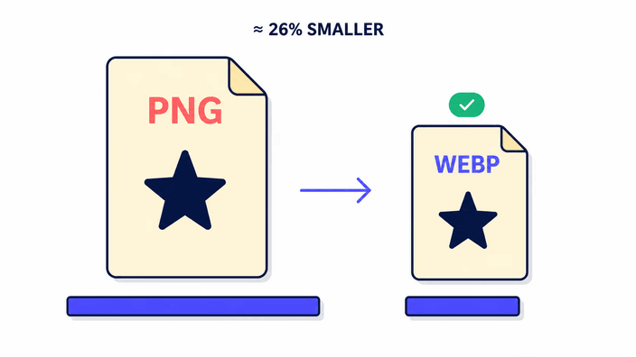 Motivos para trocar PNG por WebP