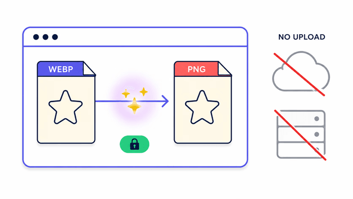Onde o seu WebP é processado