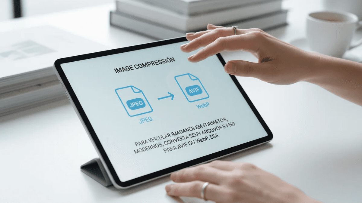 Mockup de compatibilidade com cartões de formatos modernos no navegador