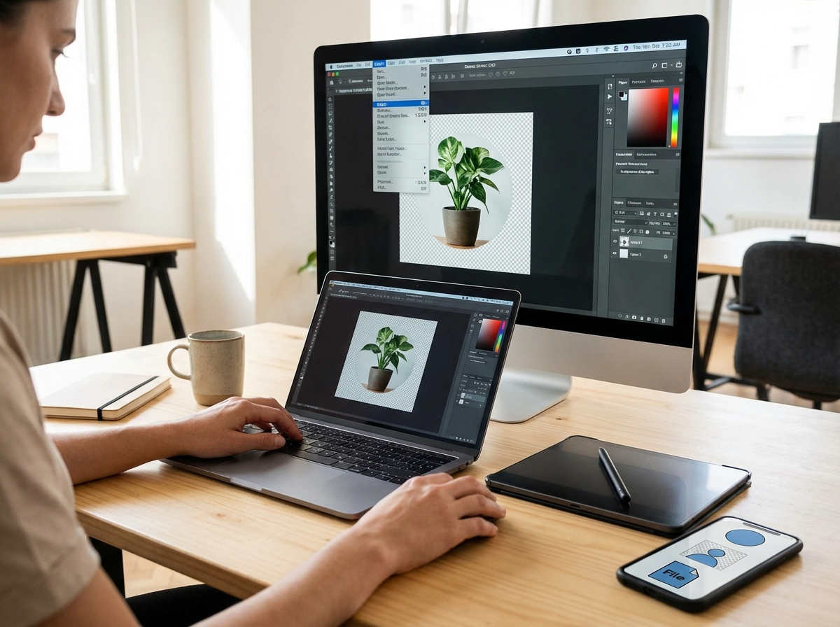 Ilustração sobre Exportar sua Imagem com Fundo Transparente