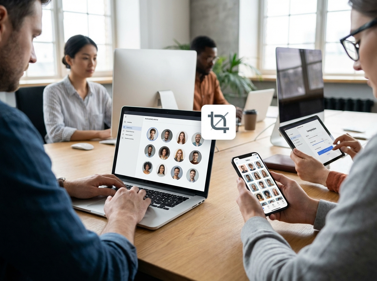 Ilustração sobre Benefícios de Centralizar Fotos de Perfil Automaticamente