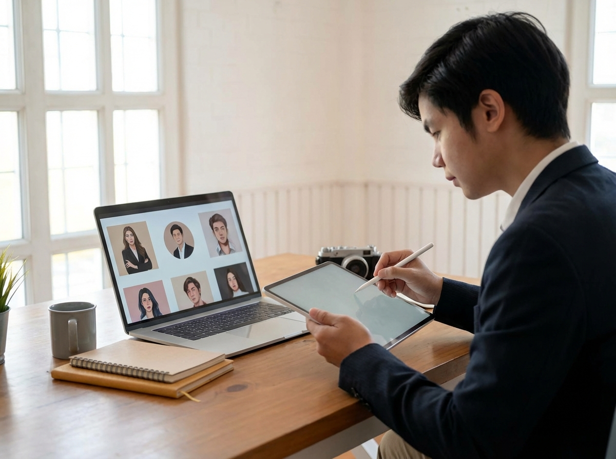 Ilustração sobre The Rise of AI-Generated Avatars