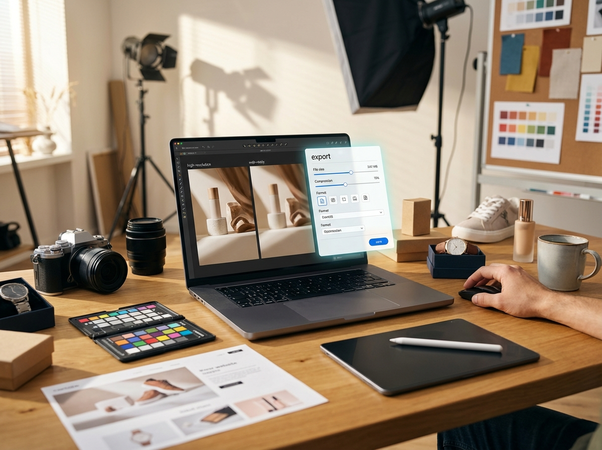 Exportação otimizada para a web - E-commerce