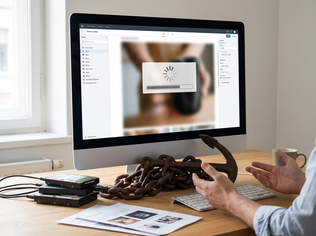 Illustration about The Hidden Drag of Unoptimized Media