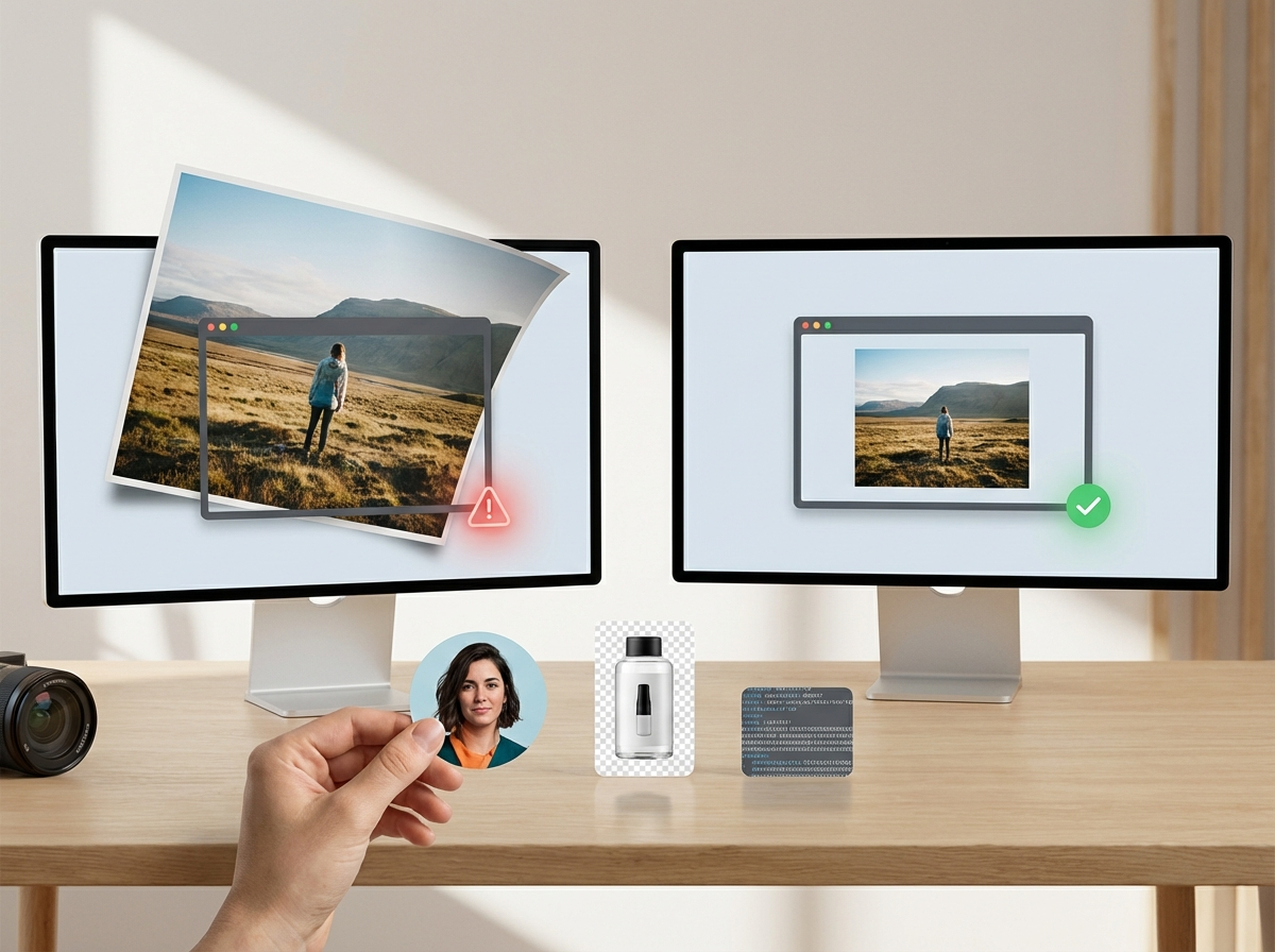 Ilustração sobre Resizing Images to the Correct Dimensions