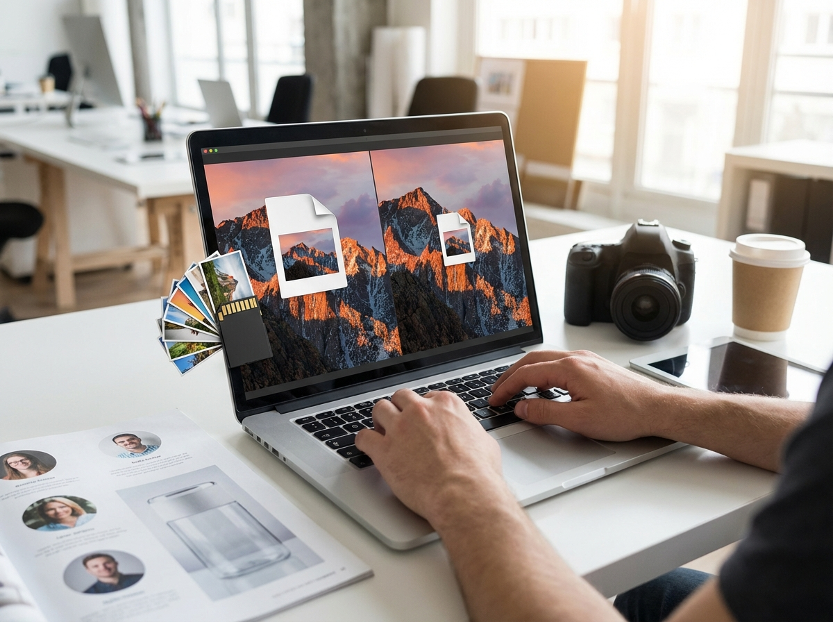 Ilustração sobre Comprima Suas Imagens Sem Perder Qualidade