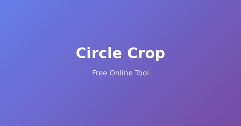 Quick Circle Crop Online: Free Image Tool in 30 Secs