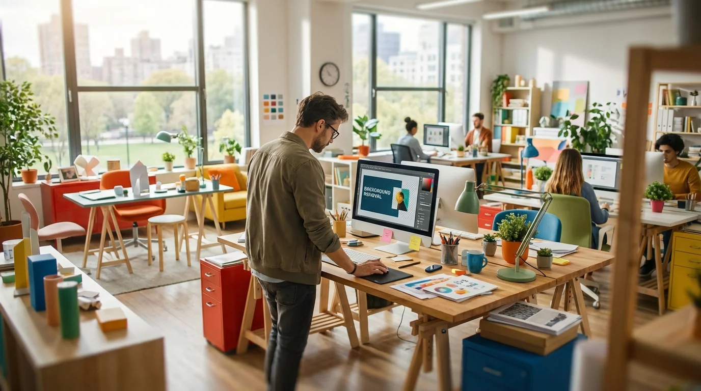 Illustration about How does AI enhance photo background removal accuracy?