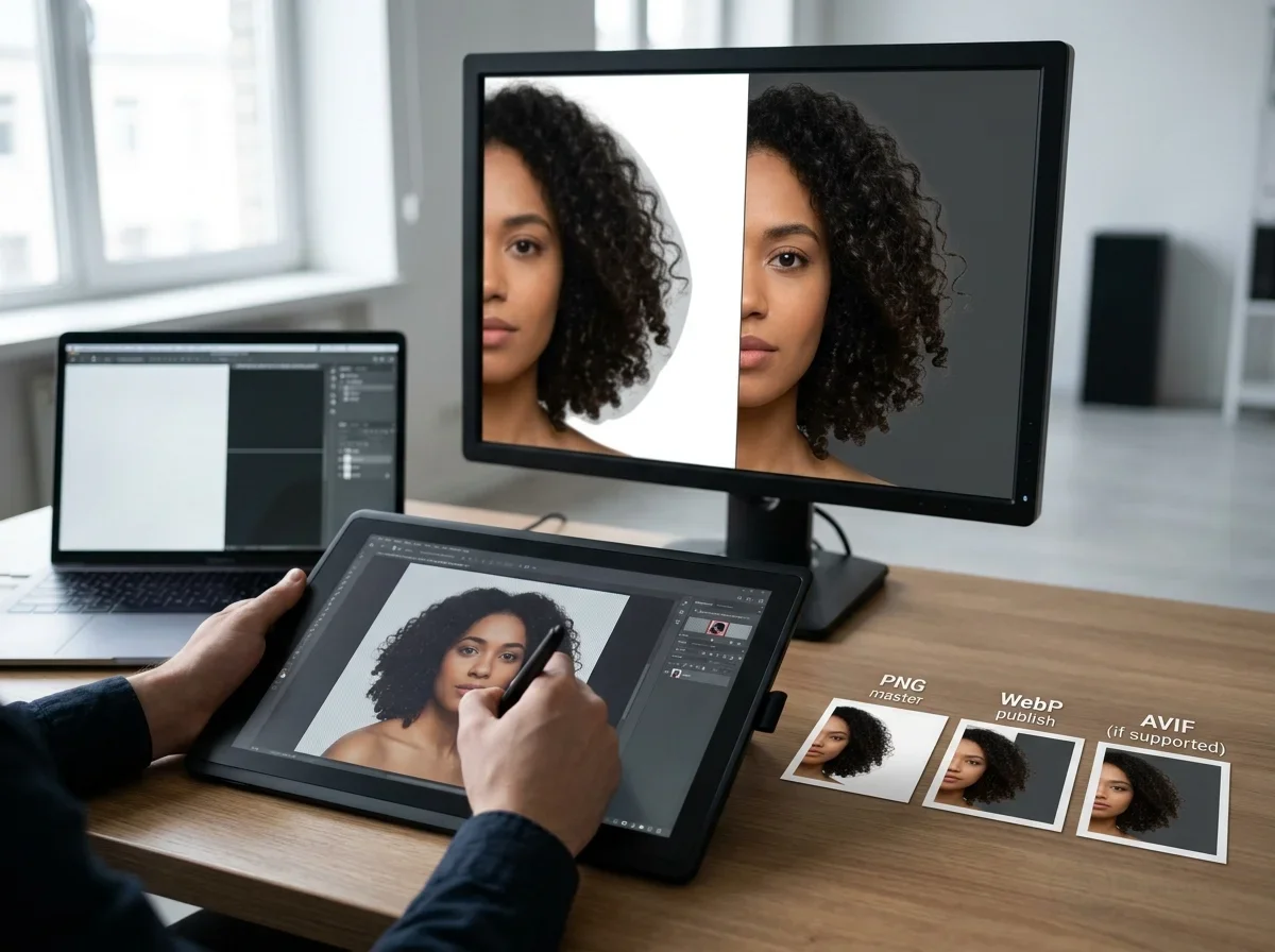 What export settings prevent jagged edges and halos on transparent images