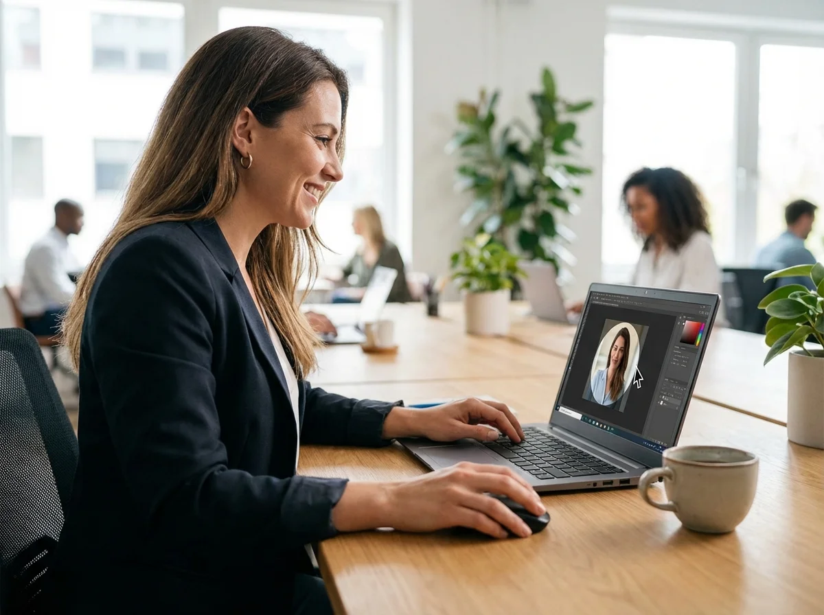 Illustration about Make a Circle Image Online Step-by-Step