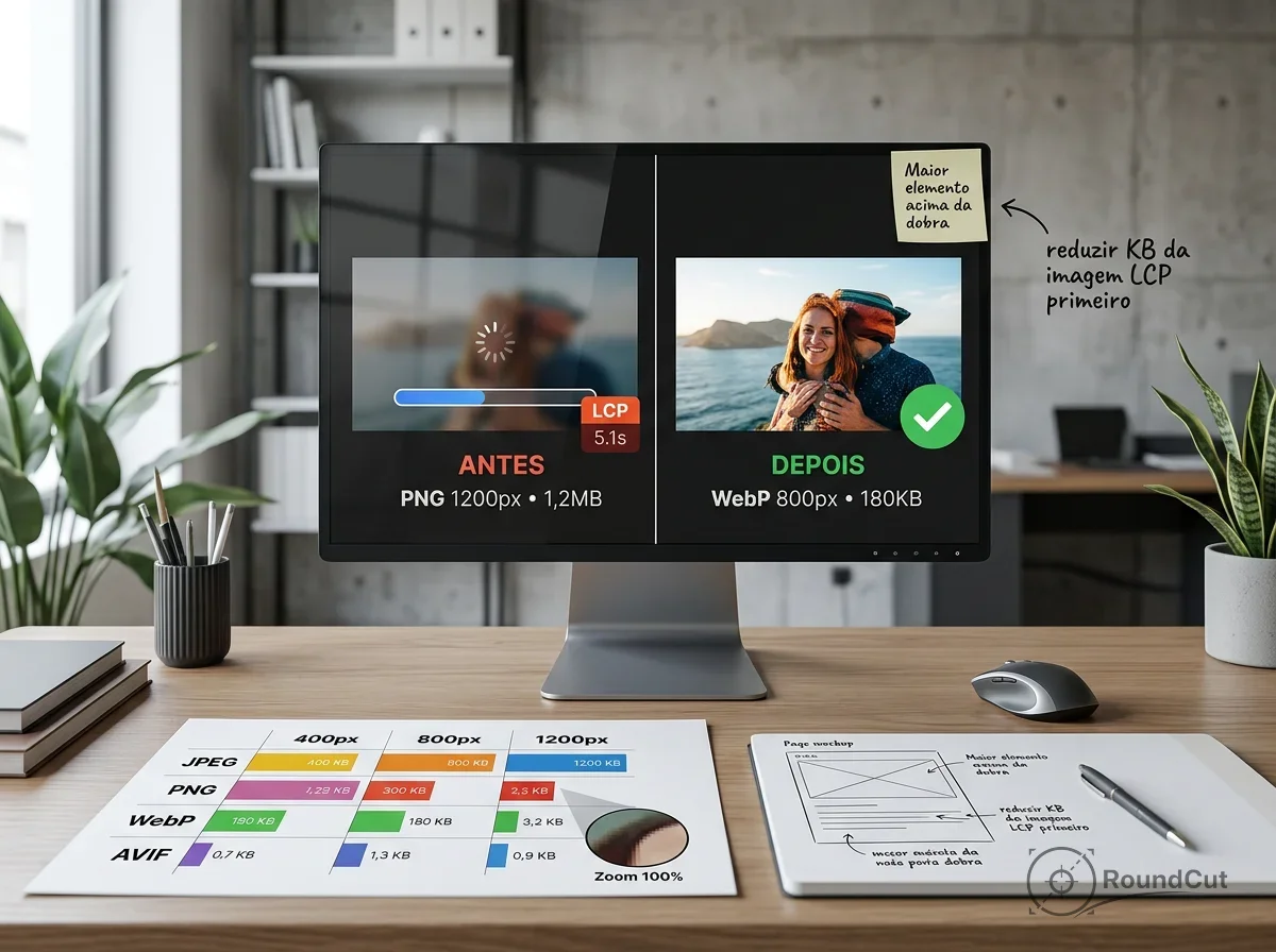 saber se a imagem está prejudicando o LCP e a velocidade do site
